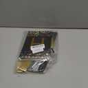 Happy New Year Set Black Banner with Gold Black Paper Flag Bunting Swirl Streamers & Pom Poms for Happy New Year Party Decorations