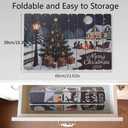 Christmas Stone Drying Mat, Large Foldable Absorbent Diatomaceous Material, Quick Drying Kitchen Counter and Bath Mat, Ideal for Holiday Use and Festive Decoration 23.6" x 15.4"