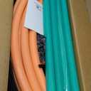 55" Toddler Mini Trampoline for Kids, Indoor Outdoor Toys with Swing, 440lbs Baby Kids Trampoline, Gymnastics Bar, Birthday Gifts for Boy Girl Age 1-8 (Green-Orange)