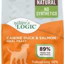 Nature's Logic Dry Dog Food - 100% Natural - No Synthetics - For All Ages, Sizes, Breeds - Free From Common Allergens, High Protein - Duck & Salmon Meal Feast, 4.4lbs BB 10/17/25