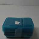 GoodCook Meal Prep Rectangle Two Compartment 20-Piece, Teal, Made without BPA
