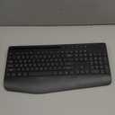 Wireless Keyboard and Mouse Combo - Full-Sized Ergonomic Keyboard with Wrist Rest, Phone Holder, Sleep Mode, Silent 2.4GHz Cordless Keyboard Mouse Combo for Computer, Laptop, PC, Mac, Windows -Trueque (1 PACK, Black)