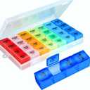 Pill Organizer 4 Times a Day,Premium Weekly Pill Case Medicine Organizer Box 7 Days 28 Compartment to Hold Vitamins Medicine Organizer Box
