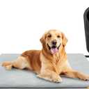 Pet Heating Pad for Cats Dogs Electric Heated Bed Waterproof Warming Mat Indoor Outdoor Chew Resistant Cord Adjustable 5 Timer and 6 Level Temperature for Pets Puppy Animals-Small-35.4x23.6in