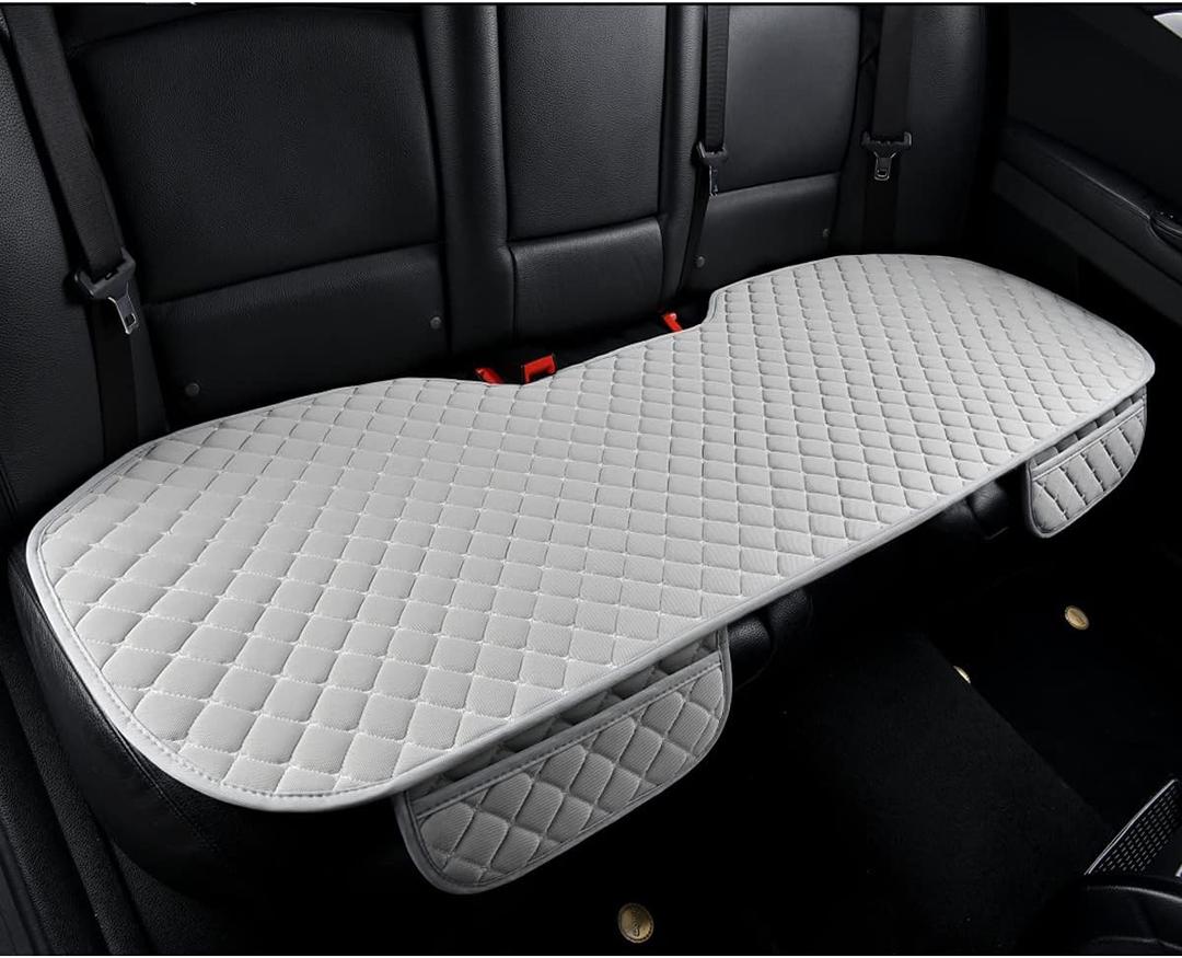 Car Seat Covers Gray Universal Car Seat Cushion, Rear Bench Seat Protective Mat pad for Car Truck SUV and Baby Skin-Friendly (Gray-Rear)