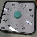 LIORQUE 60 Minute Visual Timer for Kids and Adults, Non-Ticking 7.5 Inch Large Visual Countdown Timers for Classroom Desk Countdown Clock with Magnetic Backing, Kids Pomodoro Timer Clock (Green)