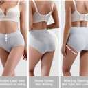 Xaanelr Women's Underwear Cotton Tummy Control High Waisted Underwear Soft Breathable Full Coverage Panties Multipack (Medium)