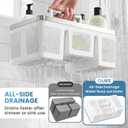 BYUNER 2Pack Plastic Shower Caddy: Portable Shower & Bathroom Caddy Tote with Handle, 4 Divided Compartments, Hard Plastic Shower Basket with All-Side Drainage for College Dorm Room Essentials