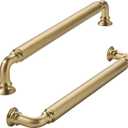 Khtumeware 10-Pack Champagne Bronze Heavy-Duty Solid Cabinet Pulls, 6 Inch (152mm) Hole Center, Satin Brass Drawer Pulls, Cabinet Hardware, Suitable for Kitchen Cabinets, Bathrooms and Dressers