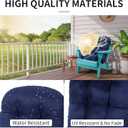 Adirondack Chair Cushions Set of 2, High Back Patio Chair Cushions 48 x 19.7 x 4.7 Inch, Indoor/Outdoor Thickened Rocking Chair Cushion, Fade-Resistant & Waterproof (Dark Blue)