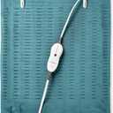 Sunbeam XXL Heating Pad, 20"x 24", For Back, Neck, Shoulder, and Period Cramp Pain Relief, 4 Heat Settings, Auto Shut-Off, Machine-Washable, Gifts For Mom & Wife, Dark Teal