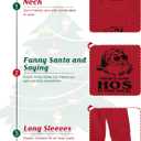 BANGELY Womens Christmas HoHo Sweatshirt Ugly Santa Hohos Long Sleeve Shirts Funny Santa Graphic Tee Casual Pullover Top (Red)