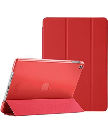 ProCase for iPad 9th/ 8th/ 7th Generation Case 10.2 Inch (2021/2020/2019 Release), 10.2 iPad Case 9th/ 8th/ 7th Gen Cover, Slim Smart Cover with Translucent Hard Shell Back -Red