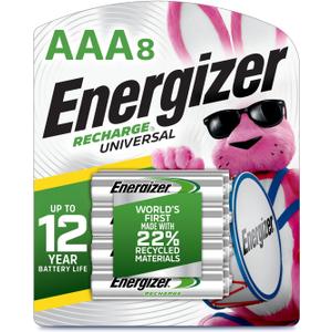 Energizer Recharge Universal Rechargeable AAA Batteries (8 Pack), Triple A Batteries