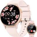 Smart Watches for Women [Gifts for Women/Calls/Answer], 1.27" Smart Watches for Android Phones＆ iPhone Compatible, 24/7 Fitness Watches for Women with Heart Rate/Sleep Monitor/Steps Monitor/Pedometer Pink