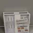 2 Pack Pull Out Cabinet Organizer 18" Deep,Full Extension 3 Slide Rails Slide Out Drawers With Raising Pad for Framed Cabinets,Expandable Width (15.4"-26.2"),No Drill Roll Out shelf,White