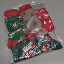 HSELL Mens Fun Patterned Dress Socks Funny Novelty Crazy Design Cotton Socks Gift for Men (One Size, 4 Pairs - Christmas)