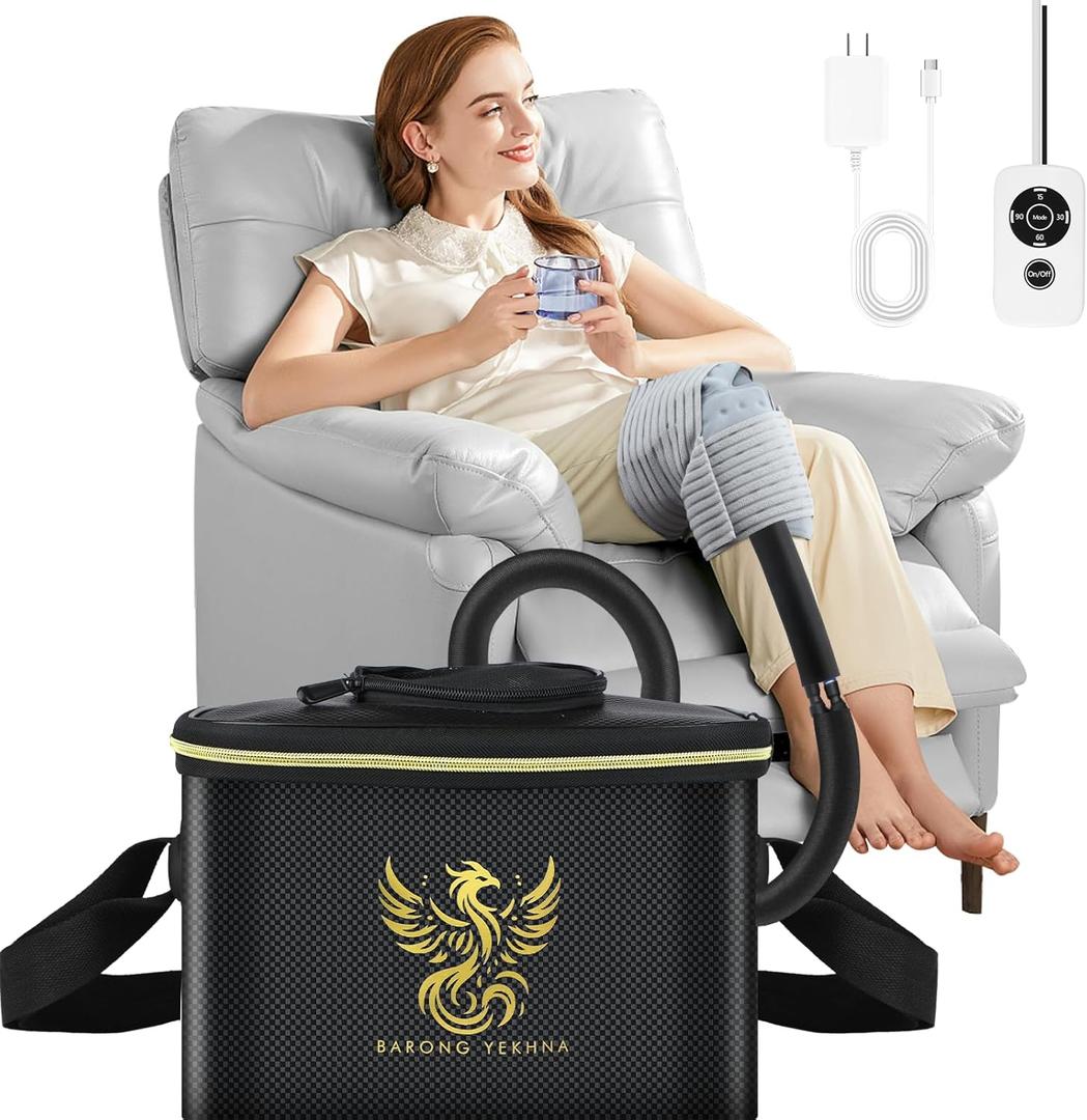 Cold Therapy Machine with Programmable Timer, Portable Ice Machine for Knee After Surgery, Knee Replacement Recovery System with Compression Pads for Shoulder, Hip, Ankle (Black) Cold Therapy Machine with Programmable Timer, Portable Ice Machine for Knee After Surgery, Knee Replacement Recovery System with Compression Pads for Shoulder, Hip, Ankle (Black)