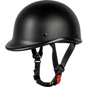 Yesmotor Motorcycle Helmet Half Shell Hawk Style Helmets Compact Lightweight Open Face for Motorcycle Street Bike Cruiser Moped- DOT Approved (Carbon Fiber, X-Large)