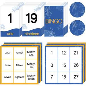 89 Pcs Bingo Game for Dementia Seniors Patients Products Including 29 Large Bingo Number Cards 54 Chips 6 Double-Sided Boards for Alzheimer's Dementia Activities Family Party