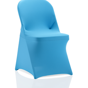 12 PCS Light Blue Stretch Spandex Folding Chair Slipcovers, Dining Room Chair Covers Stretch Chair Slipcovers Protector for Wedding, Banquet, and Party