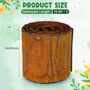 Tandefio 2 Pcs Rusted Corrugated Garden Edging 6 Inch x 20 ft Metal Landscape Edging Border Garden Fence Border for Lawn Flower Bed Vegetable Raised Bed Landscaping