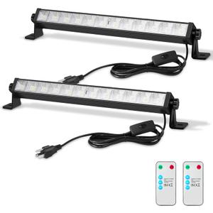 2 Pack 24W LED Shop Lights with Remote  5400 lm 6000 K Daylight, 6.5 ft Plug-in Cord with Inline Switch, 180 Tilt, Graphene Cooled  Linkable Garage, Workshop, Warehouse, Yard Lighting