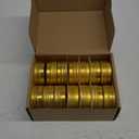 2oz 60ml Metal Storage Tins, Aluminum 2 oz Tins Jars Round Tin Containers, Empty Salve Jars Screw Top Tin Cans for Store Spices,Candies,Tea or Gift Giving,Gold(Pack of 14)