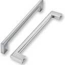 khtumeware 6 Inch Hole Center 6 Pack,Burshed Chrome Heavy Duty Solid Cabinet Pulls,Kitchen Drawer Handle, Hardware for Bathroom, Drawer, Cabinet, Door Cabinet