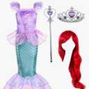 Joy Join Little Girls Princess Mermaid Costume for Girls Dress Up with Wig,Crown Pink
Amazon's Choice 5-6Y