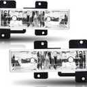 Headlight Assembly Replacement for 1988-1999 Chevy GMC C/K 1500 2500 3500 Silverado 1995-2000 Tahoe 1992-1994 Blazer 1992-1999 Yukon Sport w/o Denali Package, Replace# 15034929 15034930