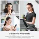 EUQQ Open Ear Bluetooth 5.4 Earbuds, Sport Over Earphones Wireless Headphones Built-in Mic with Ear Buds LED Display, Touch Control, IPX7 Waterproof Hook Design 50Hrs Playtime for Sports, Light Blue