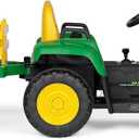 Peg Perego John Deere Farm Power 12 Volt Ride-on Tractor and Trailer with Remote Control, 56.5 inches x 20 inches x 20.5 inches