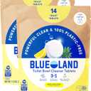 BLUELAND Toilet Bowl Cleaner Tablets, 14 Count (Pack of 2), Lemon Cedar, Plastic-Free, No Harsh Chemicals, Plant-Based, Septic-Safe, Removes Lime, Rust, Hard Water and Toilet Ring Stains