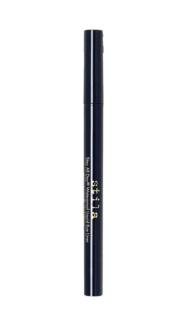 stila Waterproof Liquid Eye Liner, Stay All Day Makeup with Fine Brush Tip Lasting Satin Finish, Smudge-Proof & Transfer-Resistant (1 Count (Pack of 1), Midnight (Deep Blue))