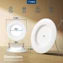 Amico 5/6 inch Motion Sensor Recessed Light, 12.5W=100W, 950LM, 2700K/3000K/4000K/5000K/6000K Selectable, LED Retrofit Can Lights, IC Rated - ETL & FCC, White