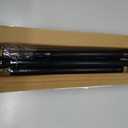 Fvonzn 2 Pack Adjustable Tension Rods 28-48 Inch - Black No-Drill Curtain Rods for Windows & Closets | Spring-Loaded with Non-Slip Rubber Ends | 7/8" Diameter