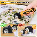 4-In-1 Cordless Electric Scissors,90pcs Multi-Functional 4V Cardboard Cutter Electric,Includes Interchangeable Rotary Tool Kit,Suitable For Cardboard Cutting,Sanding,Drilling,And Diy Crafts