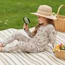 PATPAT Kids Pajama Set,Snug Fit Pjs with Soft Tencel Lyocell Wool Blend, All-Season Comfort, Ages 2-12 Years (Botanical Garden)