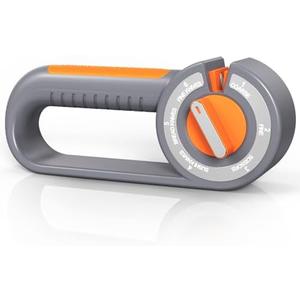 Oavostd Knife Sharpener, 6 Slot Knob Kitchen Knife Sharpener Equipped with Diamond, Tungsten, Ceramic for Straight, Serrated and Scissor Sharpener, All-in-One Precision Afilador De Cuchillos