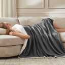 Cozy Heated Blanket Throw Size - Fast Warming Electric Throw Blanket with 6 Heat Settings & 4 Hours Auto-Off, Ideal Gift for Her, 50"x60", Slate Grey