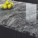 Livelynine 36 X197 Inch Extra Wide Glossy Marble Countertop Peel and Stick Wallpaper Waterproof Contact Paper for Countertops Self Adhesive Counter Covers Kitchen Vinyl Wrap Table Top Laminate Sheets
