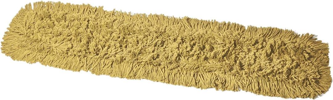 Commercial Dust Mop Replacement Head  36 x 5 in. Cotton Nylon Reusable Mop Head  Industrial Dust Mop Refill for Floor Cleaning & Janitorial Supplies, Yellow