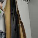 A - Frame Wooden Display Easel - Adjustable Lyre Beechwood Studio Easel Stand Holding Canvas Up to 90", Inclinable Artist Floor Painting Easel for Artwork Painting, Black, 25 Inches X 25 Inches X 61 Inches