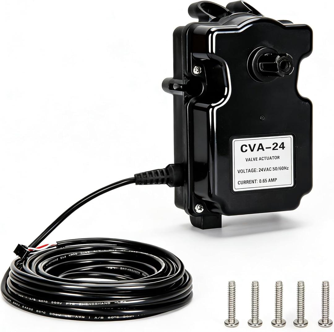 CVA-24T Valve Actuator Replacement for 263045-24VAC, 180 Rotation, 3-Wire 25ft Cable, Compatible with Compool/Ortega/Jandy, Fits 24VAC Control Systems & 2/3-Port Valves