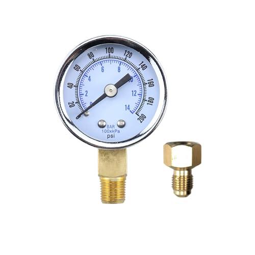 Irnyso Oil Burner Pump Test Kit ，Heater Pumps Test Gauge ，Pressure Gauge，Oil Burner Pumps Test Gauge 0-200 PSI Fits be Used for Beckett, Suntec, Webster Danfoss Fuel Pumps