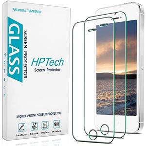 HPTech 2-Pack Tempered Glass For iPhone SE 2016, iPhone 5S, iPhone 5, iPhone 5C 4.0 Inch Screen Protector, Easy to Install, Bubble Free, 9H Hardness