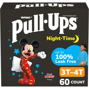 Pull-Ups Boys' Night-Time Potty Training Pants, Size 3T-4T Overnight Training Underwear (32-40 lbs), 60 Ct