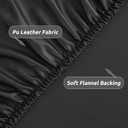 LURKA Rectangle PU Leather Table Cover/Tablecloth with Elastic Fitted Edge  Waterproof, Oil-Proof, Scratch-Resistant, Wipeable Protector for Dining, Kitchen, Outdoor Picnic, Party (Black, 4FT) (48" x 30" (Rectangular))