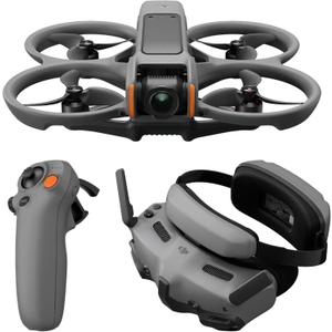 DJI Avata 2 Fly More Combo (1 Battery), FPV Drones with Camera for Adults 4K, Immersive Experience, Built-in Propeller Guard, Easy Flip/Roll, FAA Remote ID Compliant, POV Content Drone, Black